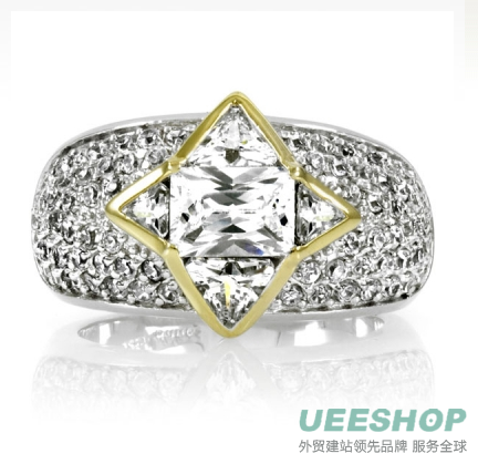 Avindy Jewelry "Chunky Diamonds" Diamond Sprinkle on Wide Golden Band