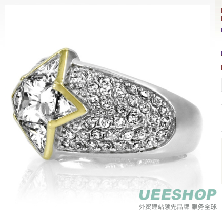 Avindy Jewelry "Chunky Diamonds" Diamond Sprinkle on Wide Golden Band