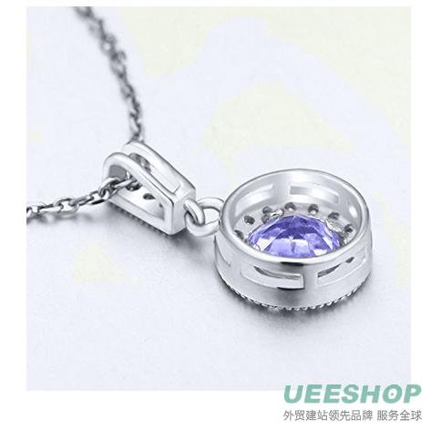 0.69 Ct Round Natural Blue Tanzanite 925 Sterling Silver Pendant with 18" Chain