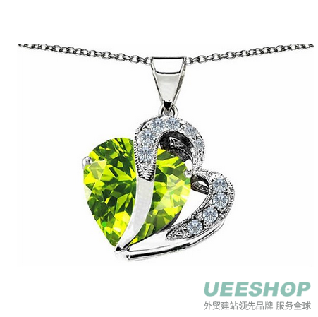 Star K Large Double Heart Pendant (choice of 12 colors)