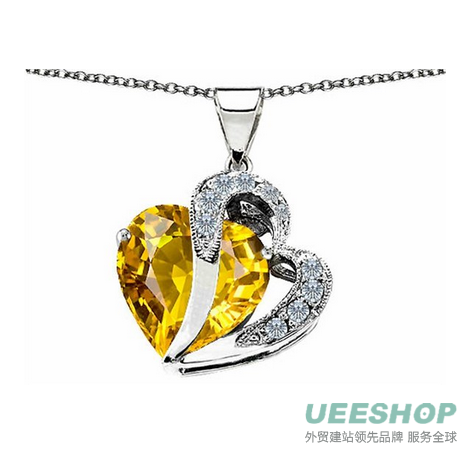 Star K Large Double Heart Pendant (choice of 12 colors)