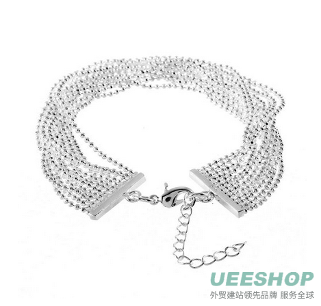 ANDI ROSE Fashion Jewelry 925 Sterling Silver Beads Chain Bangle Bracelet