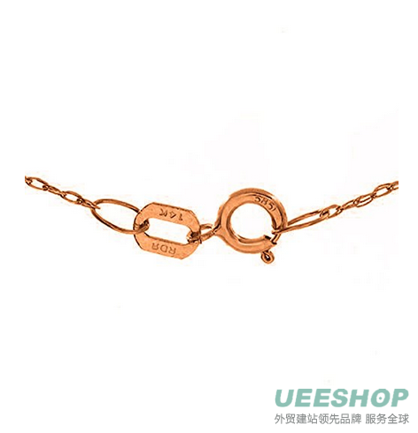 14K Rose Gold Cross with Natural Diamond and Blue Topaz Necklace