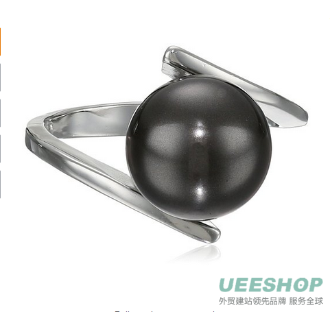 Sterling Silver 10mm Shell Pearl Ring
