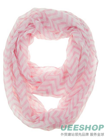 Cotton Cantina Soft Chevron Sheer Infinity Scarf