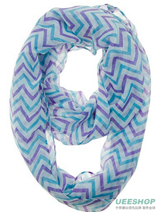 Cotton Cantina Soft Chevron Sheer Infinity Scarf