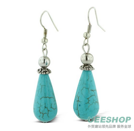Trendy Turquoise Drop Dangle Earrings