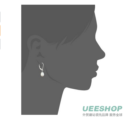 Genuine Freshwater White 7-8mm Pearl Dangles From Sterling Silver Leverback Earrings
