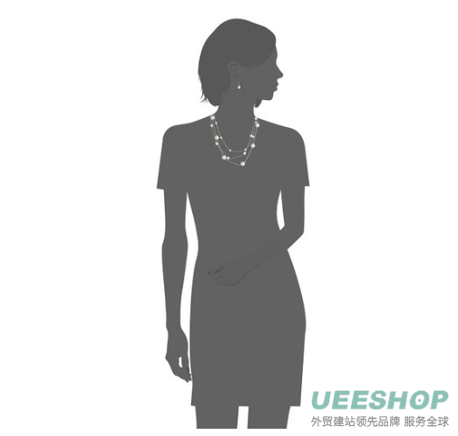 Colored Simulated Pearl Illusion Chain Earrings and Necklace Set, 16" + 3"
