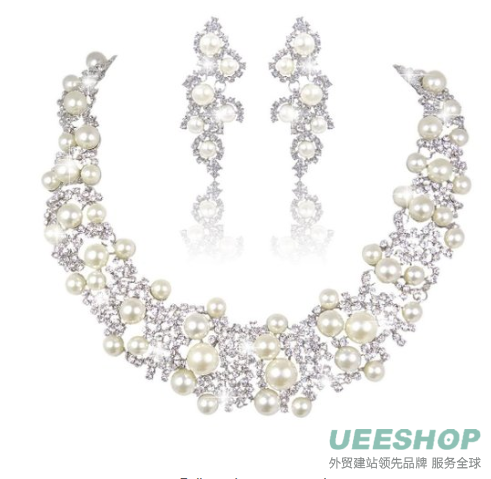 EVER FAITH Bridal Lots Cream Simulated Pearl Jewelry Set Clear Austrian Crystal