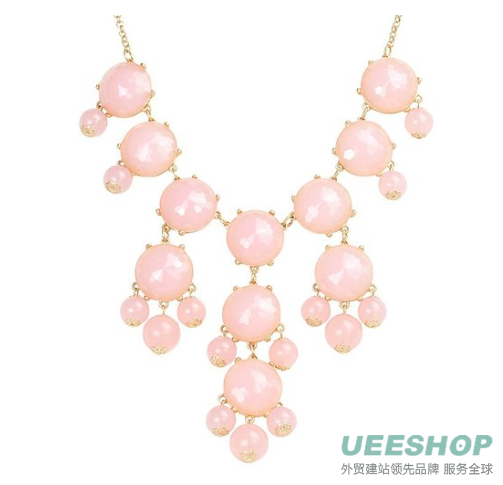 Bubble Necklace,Statement Necklace, Bubble Jewelry(Fn0508-Pink)