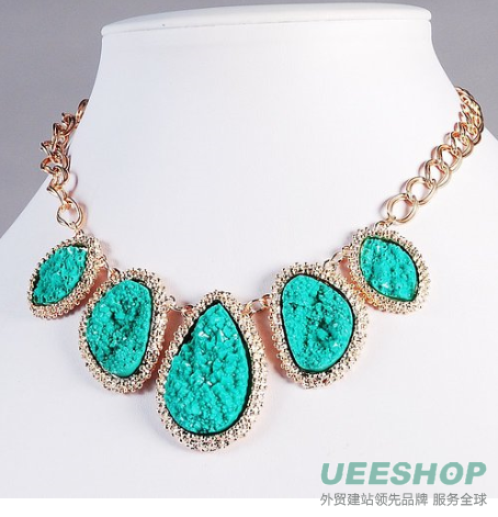 Jane Stone Fashion Bubble Bib Statement Necklace Fancy Chunky Jewelry
