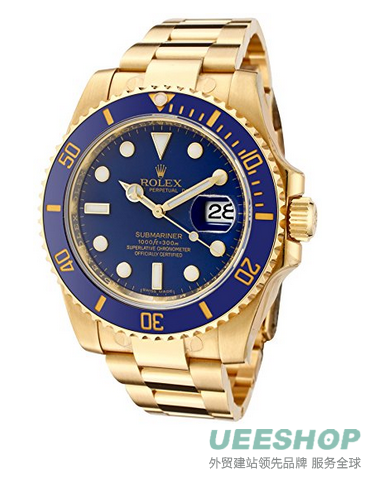 Rolex Men's Submariner Automatic Blue Dial Oyster 18k Solid Gold