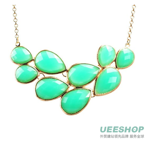 Jane Stone Fashion Bubble Bib Statement Necklace Fancy Chunky Jewelry