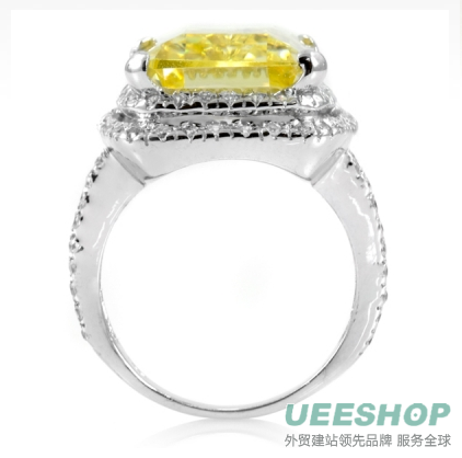 Ashlie's CZ Cocktail Ring - Canary
