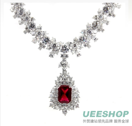 Night at the Oscars CZ Ruby Necklace