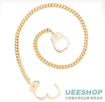 Caine's handcuff Necklace - Gold Tone