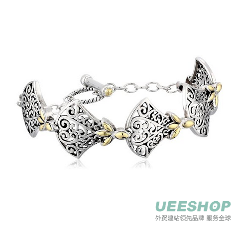 Sterling Silver Bali Inspired Filigree Toggle Bracelet
