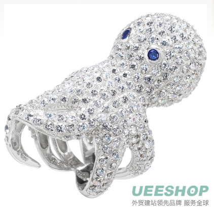 Ollie's Octopus Cocktail Ring - Sterling Silver
