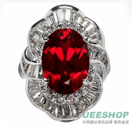 Vivian's Ruby CZ Cocktail Ring - Final Sale