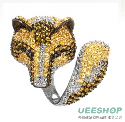 Marilee's Fox Cocktail Ring - Sterling Silver