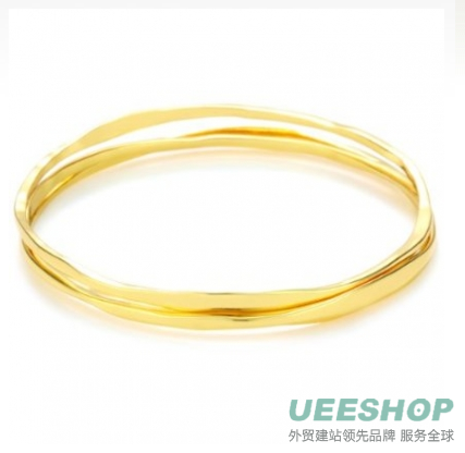 gorjana "R" Gold-Plated Irregular Bangle Set