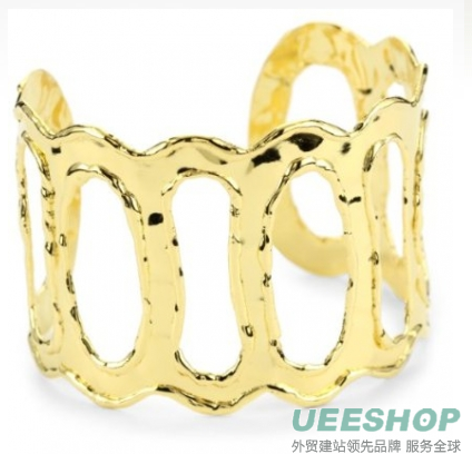Devon Leigh 18k Gold Dipped Open Cuff