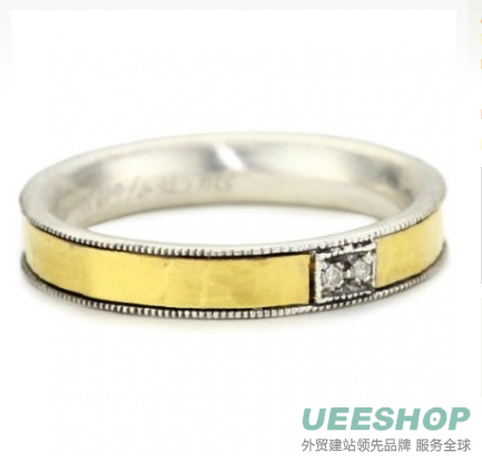 GURHAN "Lancelot" Multi Stone Silver with Gold Diamond Ring, Size 7