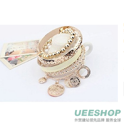 Doinshop New Useful Cute Nice Korean Style Girls Exquisite Coin Pearl Hollow Bracelet Jewelry